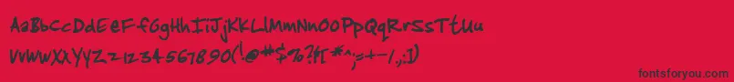 Jenkt Font – Black Fonts on Red Background