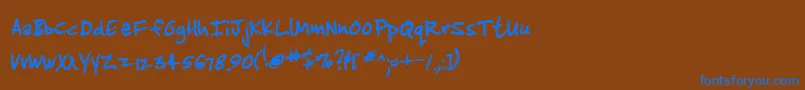 Jenkt Font – Blue Fonts on Brown Background