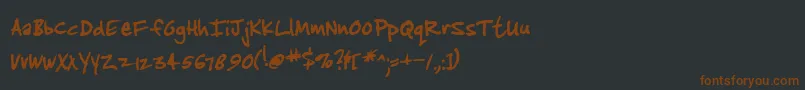 Jenkt Font – Brown Fonts on Black Background
