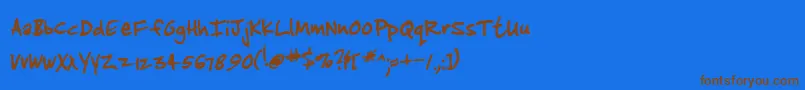 Jenkt Font – Brown Fonts on Blue Background