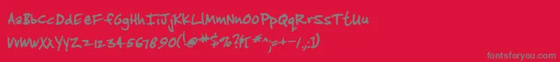 Jenkt Font – Gray Fonts on Red Background