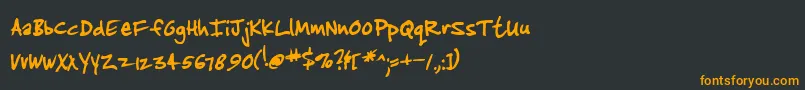 フォントJenkt – 黒い背景にオレンジの文字