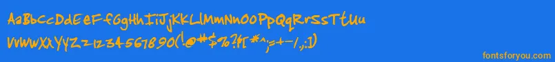Jenkt Font – Orange Fonts on Blue Background