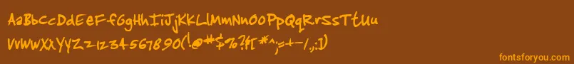 Шрифт Jenkt – оранжевые шрифты на коричневом фоне