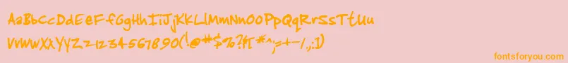 Jenkt Font – Orange Fonts on Pink Background