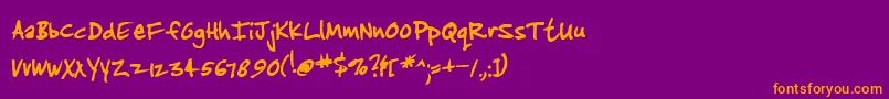 Jenkt Font – Orange Fonts on Purple Background