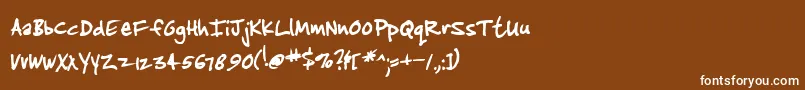 Jenkt Font – White Fonts on Brown Background