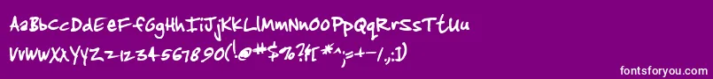フォントJenkt – 紫の背景に白い文字