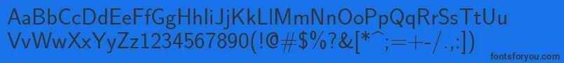Lmsans17Regular Font – Black Fonts on Blue Background
