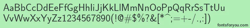 Lmsans17Regular Font – Black Fonts on Green Background