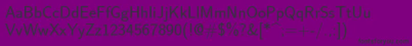 フォントLmsans17Regular – 紫の背景に黒い文字