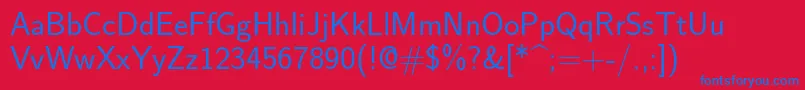 Lmsans17Regular Font – Blue Fonts on Red Background