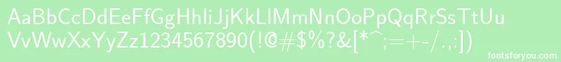 Lmsans17Regular Font – White Fonts on Green Background