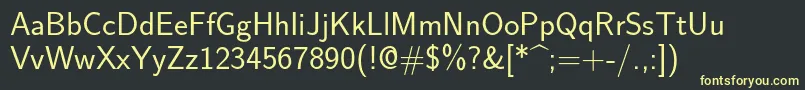 Lmsans17Regular Font – Yellow Fonts on Black Background