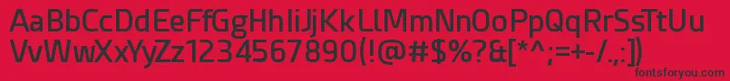 フォントEsphimereSemiBold – 赤い背景に黒い文字