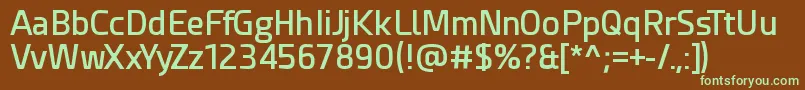 Шрифт EsphimereSemiBold – зелёные шрифты на коричневом фоне