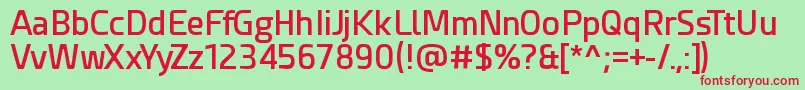 フォントEsphimereSemiBold – 赤い文字の緑の背景
