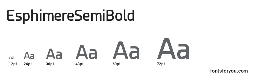 EsphimereSemiBold Font Sizes