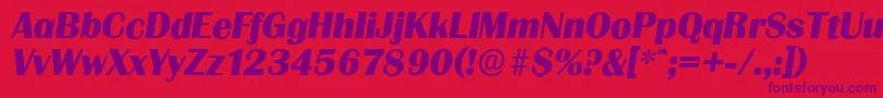 GrenobleserialXboldItalic Font – Purple Fonts on Red Background