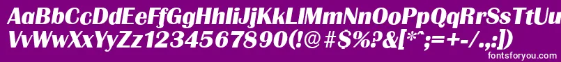 Police GrenobleserialXboldItalic – polices blanches sur fond violet