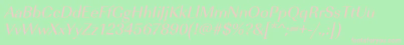 UrwimperialtOblique Font – Pink Fonts on Green Background