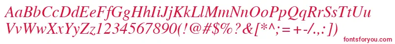 TimesLtItalic Font – Red Fonts