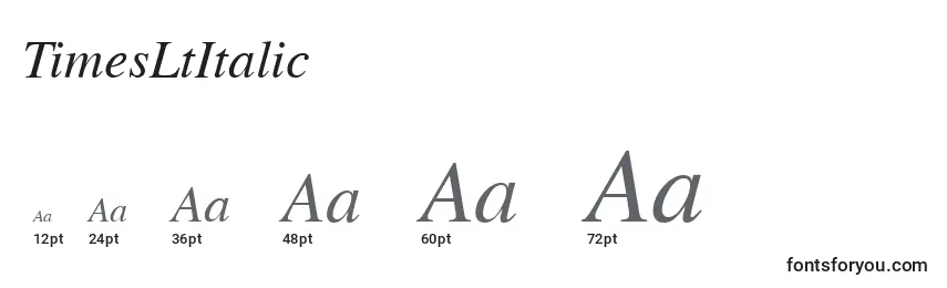 TimesLtItalic Font Sizes
