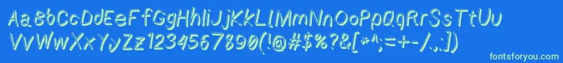 Applestormshdrgita Font – Green Fonts on Blue Background