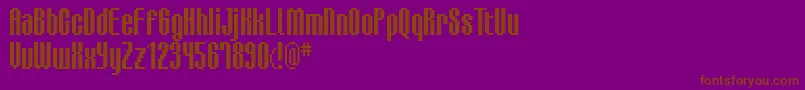 BmDelicoA16 Font – Brown Fonts on Purple Background