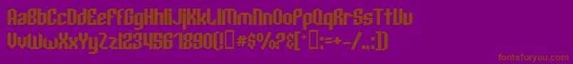ArcheryBlack Font – Brown Fonts on Purple Background