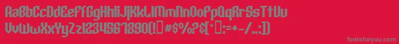 ArcheryBlack Font – Gray Fonts on Red Background