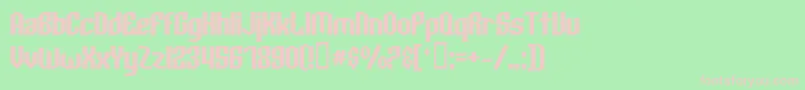 ArcheryBlack Font – Pink Fonts on Green Background