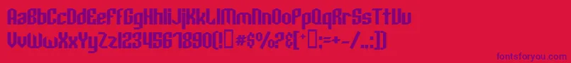 ArcheryBlack Font – Purple Fonts on Red Background