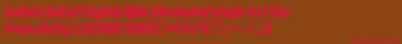 ArcheryBlack Font – Red Fonts on Brown Background