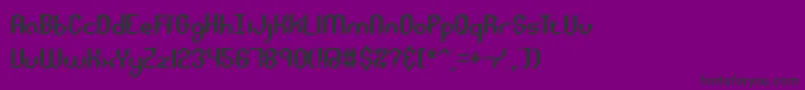 フォントRoughDayBrk – 紫の背景に黒い文字