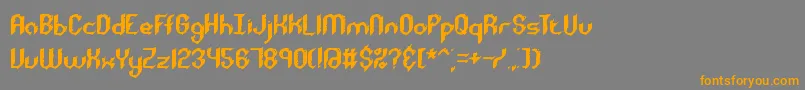 RoughDayBrk Font – Orange Fonts on Gray Background