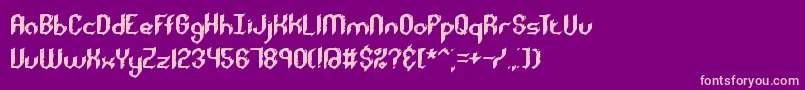 RoughDayBrk Font – Pink Fonts on Purple Background