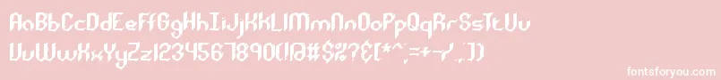 RoughDayBrk Font – White Fonts on Pink Background