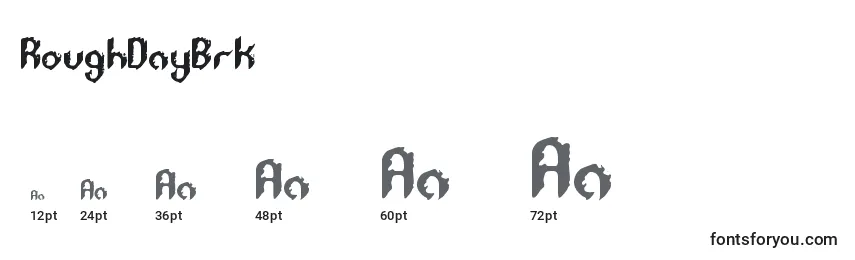 RoughDayBrk Font Sizes