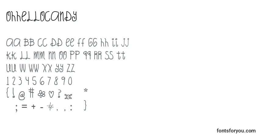 Schriftart OhHelloCandy – Alphabet, Zahlen, spezielle Symbole