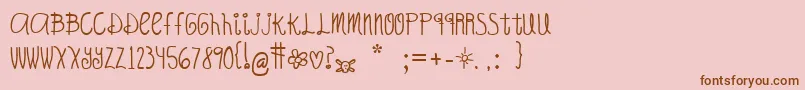OhHelloCandy Font – Brown Fonts on Pink Background