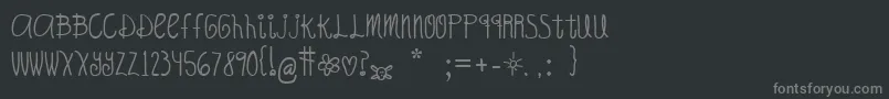 OhHelloCandy Font – Gray Fonts on Black Background