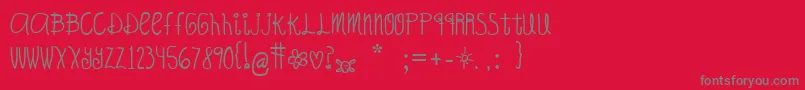 OhHelloCandy Font – Gray Fonts on Red Background