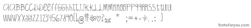 フォントOhHelloCandy – 白い背景に灰色の文字