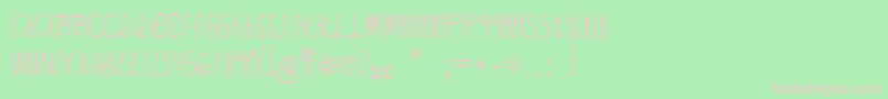 OhHelloCandy Font – Pink Fonts on Green Background