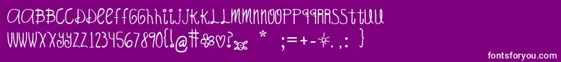 OhHelloCandy Font – White Fonts on Purple Background