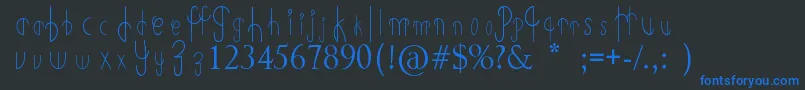 PrimitiveAlien Font – Blue Fonts on Black Background