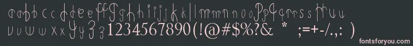 PrimitiveAlien Font – Pink Fonts on Black Background