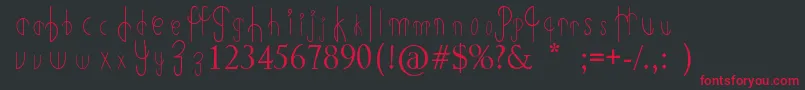 PrimitiveAlien Font – Red Fonts on Black Background