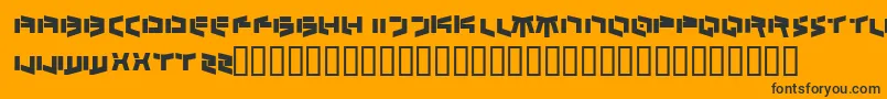 Шрифт BedlamAbsolute – чёрные шрифты на оранжевом фоне